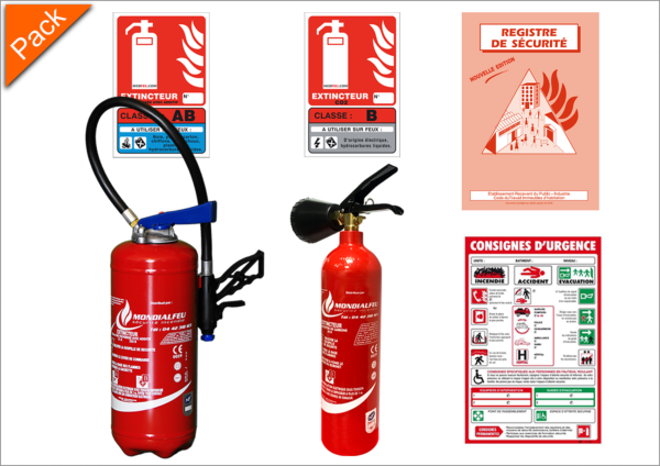 Pack Extincteurs Entreprise N°1 - Protection jusqu'à 200 m2