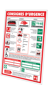 Les Consignes incendie, urgence, sécurité, scolaire