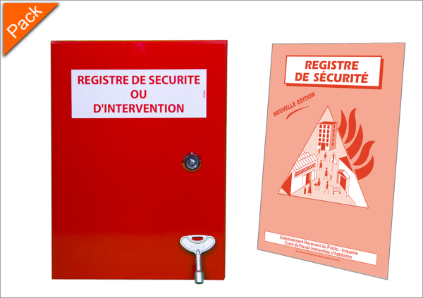 Pack Coffret Registre Incendie + Registre de sécurité ou d'intervention