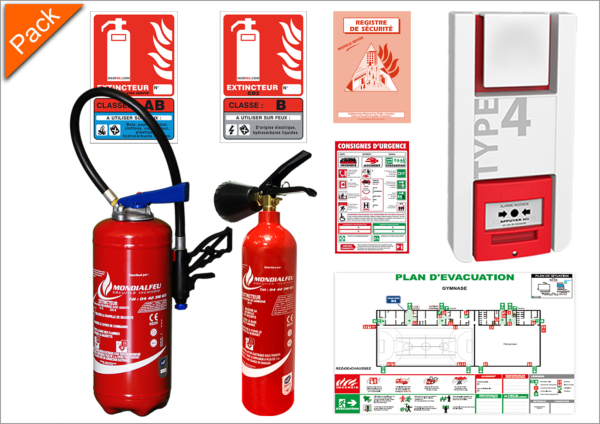 Pack Extincteurs Entreprise N°3 - Protection jusqu'à 200 m2