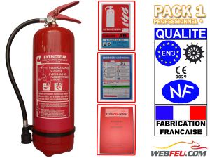 EXTINCTEUR KIT DOMESTIQUE "niveau 1" NF