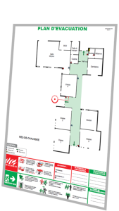 Les plans d'Evacuation, d'Intervention, de chambre