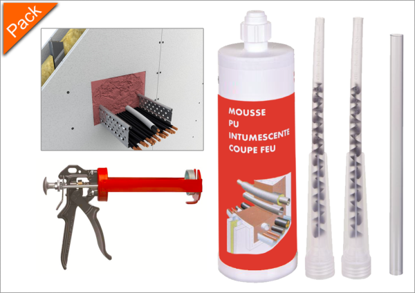 Pack Mousse coupe-feu 120 Minutes + Pistolet + PV