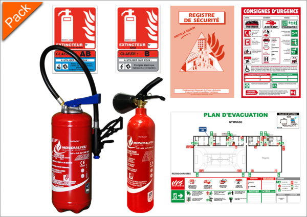 Pack Extincteurs Entreprise N°2 - Protection jusqu'à 200 m2