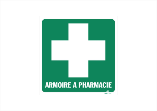 Panneau  de signalisation "Armoire à Pharmacie" (200X200)