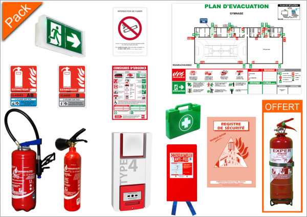 Pack Extincteurs Entreprise N°5 - Protection jusqu'à 200 m2